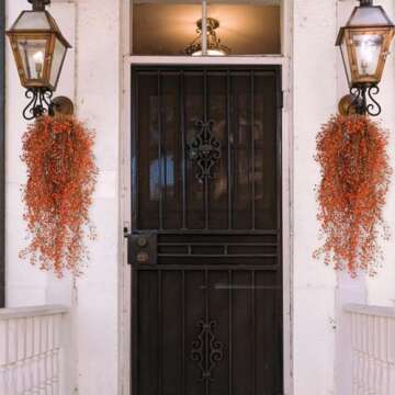 RECUTMS Fall Artificial Hanging Plants - 4 Pcs Vibrant Decor