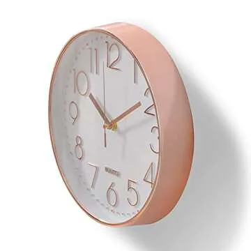 12-Inch Silent Non-Ticking Wall Clock for Home Decor