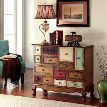 Furniture of America Zeppo Storage Chest, Antique Walnut
