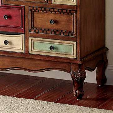 Furniture of America Zeppo Storage Chest, Antique Walnut