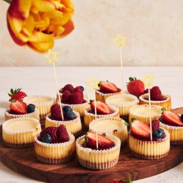 50PCS Gold Star Bamboo Cocktail Picks for Every Occasion