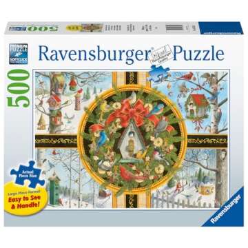 Ravensburger Christmas Songbirds 500 Piece Jigsaw Puzzle - Perfect for Family Fun and Relaxation