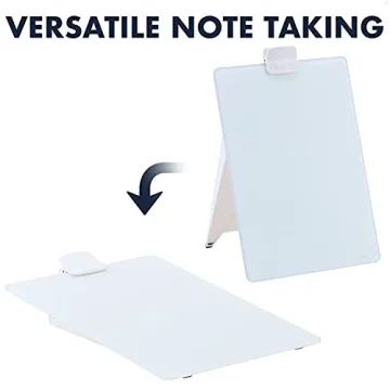 Quartet Glass Whiteboard Desktop Easel, 9" x 11", Dry Erase Surface, Clean Erase, Includes 1 Dry Erase Marker, White (GDE119)