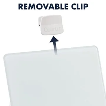 Quartet Glass Whiteboard Desktop Easel, 9" x 11", Dry Erase Surface, Clean Erase, Includes 1 Dry Erase Marker, White (GDE119)
