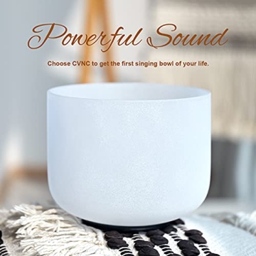 CVNC Frosted Quartz Singing Bowl for Sound Healing
