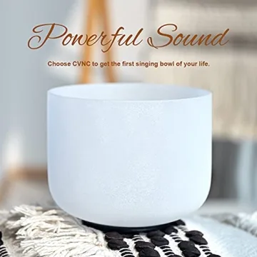 CVNC Frosted Quartz Singing Bowl for Sound Healing