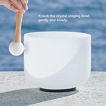 CVNC Frosted Quartz Singing Bowl for Sound Healing