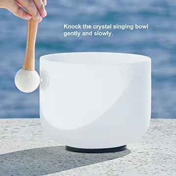 CVNC Frosted Quartz Singing Bowl for Sound Healing