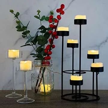 CANDLE IDEA 24 PCS LED Flameless Flickering Tea Lights for Decor