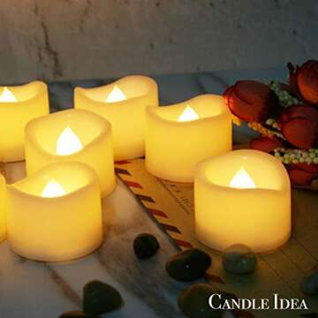 Flameless LED Tea Lights - Safe Ambiance for Celebrations