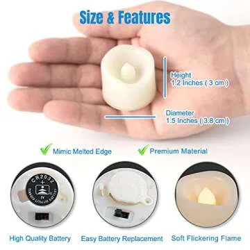Flameless LED Tea Lights - Safe Ambiance for Celebrations