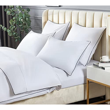 DAUAOTO Full Queen Microfiber Duvet Cover Set with Piping