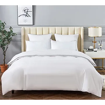 DAUAOTO Full Queen Microfiber Duvet Cover Set with Piping