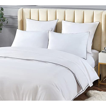 DAUAOTO Full Queen Microfiber Duvet Cover Set with Piping