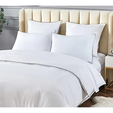 DAUAOTO Full Queen Microfiber Duvet Cover Set with Piping