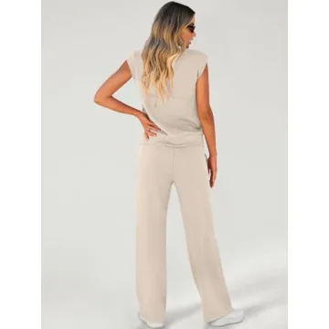 ANRABESS Women's Stylish Summer 2 Piece Outfit Sweatsuit