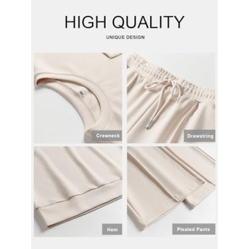 ANRABESS Women's Stylish Summer 2 Piece Outfit Sweatsuit