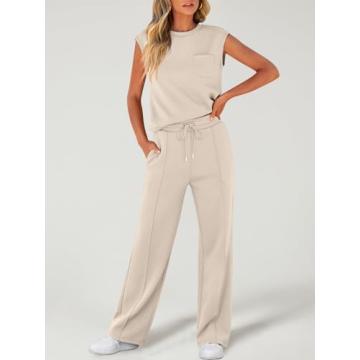 ANRABESS Women's Stylish Summer 2 Piece Outfit Sweatsuit