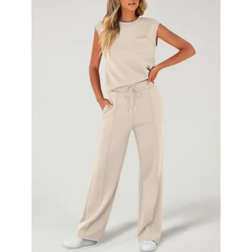 ANRABESS Women's Stylish Summer 2 Piece Outfit Sweatsuit