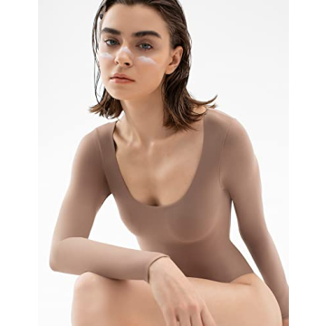 Stylish PUMIEY Long Sleeve Bodysuit for Women
