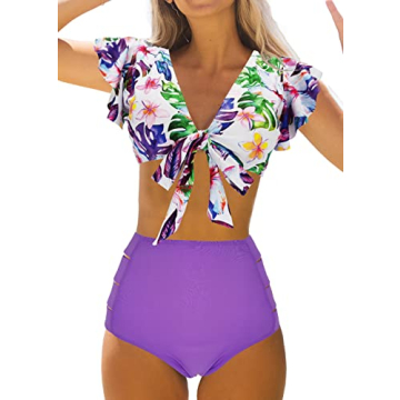 Chic Binlowis High Waist Flounce Bikini Set for Women