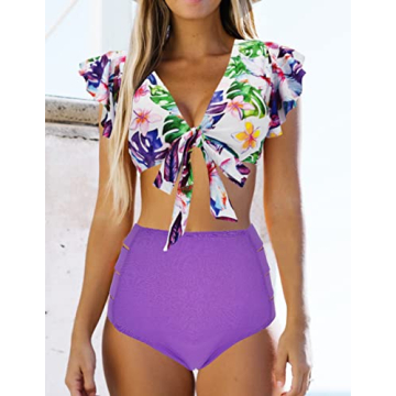 Chic Binlowis High Waist Flounce Bikini Set for Women