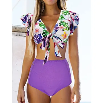 Chic Binlowis High Waist Flounce Bikini Set for Women