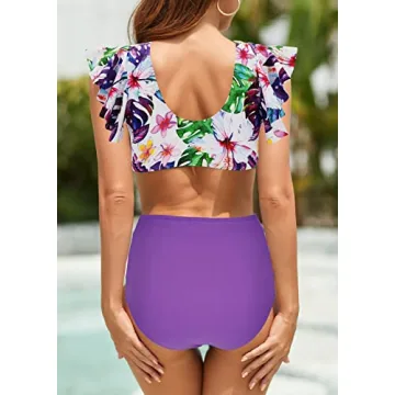 Chic Binlowis High Waist Flounce Bikini Set for Women