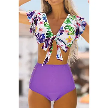 Chic Binlowis High Waist Flounce Bikini Set for Women