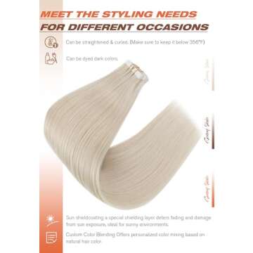 Sunny Hair Tape in Extensions 22 Inch Real Human Hair
