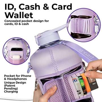 Ultimate 74oz Half Gallon Water Bottle with Storage & Straw