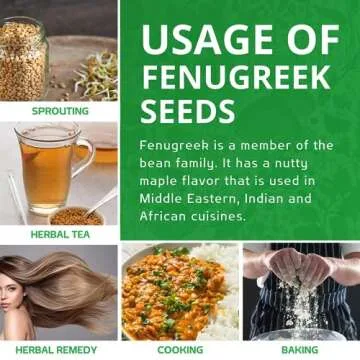 Jiva Organic Fenugreek Seeds 7 Ounce – Non-GMO, Gluten Friendly, All Natural Fenugreek Spice – Organic Fenugreek Seeds for Hair Growth, Cooking & Sprouting - Methi Seeds for Methi Dana Water