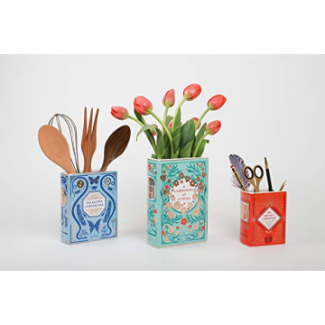 Vibrant Literary-Inspired Ceramic Vase for Home Décor