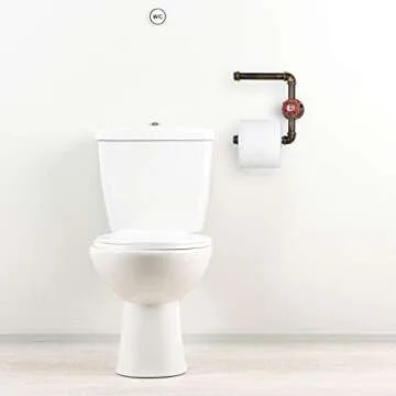MyGift Industrial Pipe Toilet Paper Roll Holder - Stylish & Functional