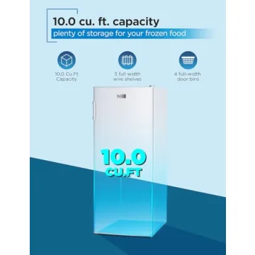 BLACK+DECKER 10 Cu. Ft. Upright Freezer – Extra Storage Solution