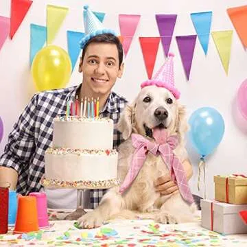 SATINIOR 8 Pieces Dog Bandanas Plaid Polka Dots Dog Triangle Scarf Soft Washable Dog Kerchief Adjustable Pet Bib Accessories for Small Medium Large Dogs Puppies Cats Pets, 8 Count (Pack of 1)