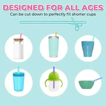 Heart Shaped Silicone Straws - 15 Pack with Cleaners