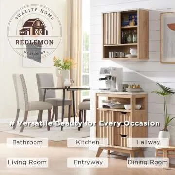 RedLemon Stylish Bathroom Wall Cabinet w/Faux Marble Top