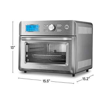 Gourmia GTF7600 16-in-1 Multi-function, Digital Stainless Steel Air Fryer Oven - 17 Cooking Presets, silver