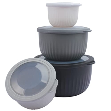 Nesting Prep Bowls Set with Lids - 8 Piece Set
