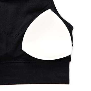 FOCUSSEXY Women High Neck Sports Bra Full Coverage Yoga Sports Bra Crop Tank Tops Gym Dancing Jogging Workout Black