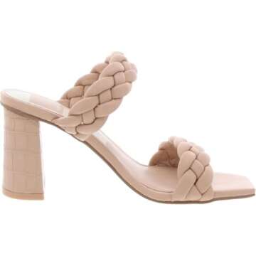 DOLCE VITA Women's PAILY Heeled Sandal, Cream Stella, 9