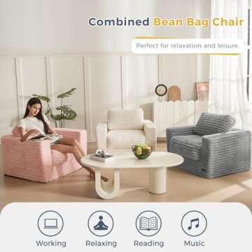 MAXYOYO Giant Bean Bag Chair for Ultimate Comfort