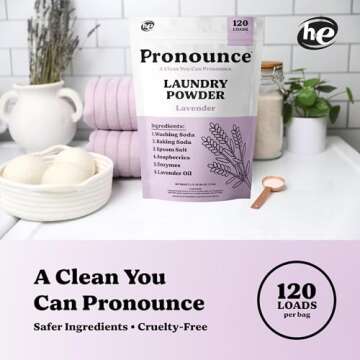 Pronounce Laundry Detergent Powder Alternative | Earth-Derived Ingredients, Eco-Friendly, Safer for ...