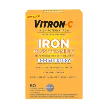 Vitron-C Iron & Vitamin C Supplement - Boost Energy & Immunity, 60 Pills