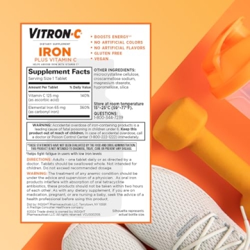 Vitron-C Iron Supplement with Vitamin C for Energy & Immunity