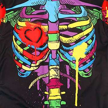 Auremore 3D Skeleton Print Costume for Women