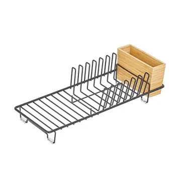 mDesign Kitchen Sink Dish Drainer for Easy Dish Drying