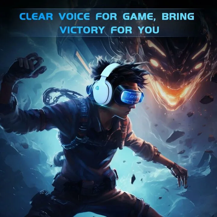 Wireless Gaming Headset with Noise Canceling Mic
