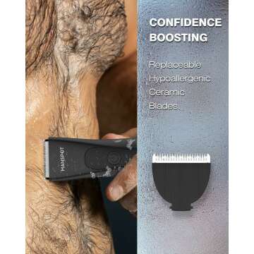 MANSPOT Hypoallergenic Electric Groin Trimmer